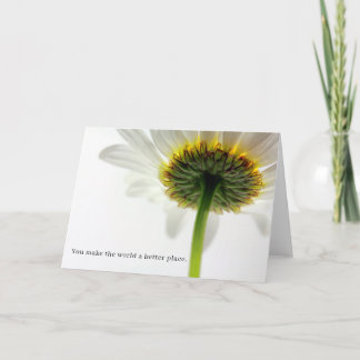 Daisy Blume blühen Sie die Welt besser zu leeren Karte
