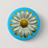 Daisy Blume - Blumenfrühling Sommer Moderne Dekora Button (Vorderseite)