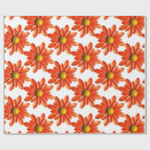 Daisy Blume - Blumenfrühlingsgarten Orange Geschenkpapier (Flach)