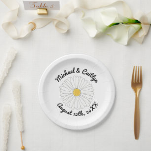 Daisy Blume Blumengarten Brautparty Hochzeit Pappteller