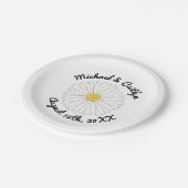 Daisy Blume Blumengarten Brautparty Hochzeit Pappteller (Schrägansicht)