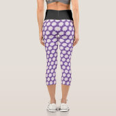 Daisy Blume Blumenmuster Rosa Hoch Taille Capri Leggings (Rückseite)