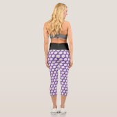 Daisy Blume Blumenmuster Rosa Hoch Taille Capri Leggings (Rückseite)