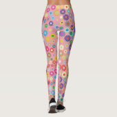 Daisy Blume Blumenmuster Rosa Naturkunst Leggings (Rückseite)