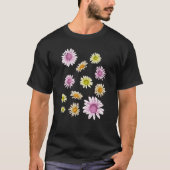 Daisy Blume Blüten Botanischer Garten Pflanze Natu T-Shirt (Vorderseite)