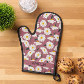 Daisy Blume boho blumenmuster muster personalisier Ofenhandschuh (Oben unten)