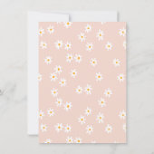 Daisy Blume Boho Pink Little Sister Baby Dusche Einladung (Rückseite)