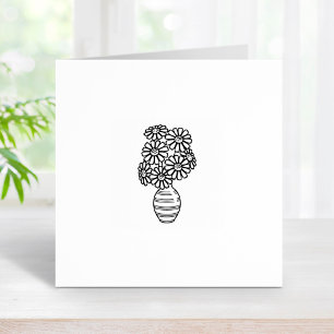 Daisy Blume Bouquet Vase 2 Gummistempel