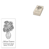 Daisy Blume Bouquet Vase Adresse Gummistempel (Stempel)
