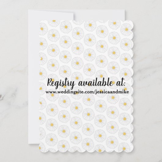 Daisy Blume Bridal Baby Dusche Blumengarten Einladung (Rückseite)