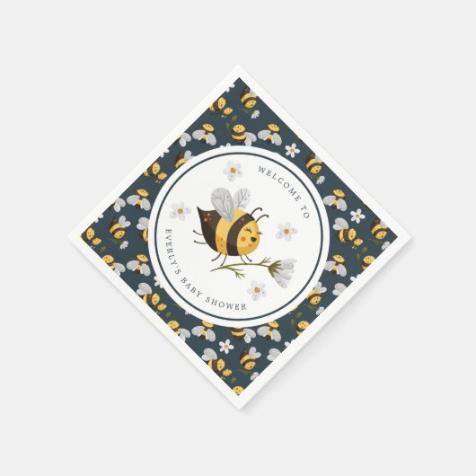 Daisy Blume Bumblebee Bee Baby Dusche Serviette (Ecke)