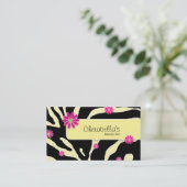 Daisy Blume Business Card Zebra Yellow PB Visitenkarte (Stehend Vorderseite)