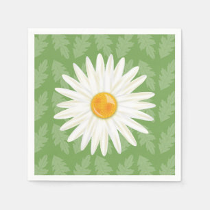 Daisy Blume Cartoon Illustration auf Grün Serviette