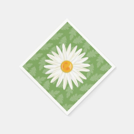 Daisy Blume Cartoon Illustration auf Grün Serviette (Ecke)