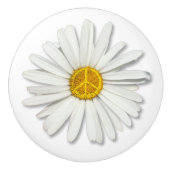 Daisy Blume des inneren PEACE Symbolzeichens - Hip Keramikknauf (Vorderseite)