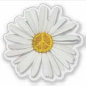 Daisy Blume des Symbol-Zeichens des inneren Friede Aufkleber (Vorderseite)