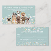 Daisy Blume Dog Groom Sitter Walker Ernennung Visitenkarte (Vorne/Hinten)