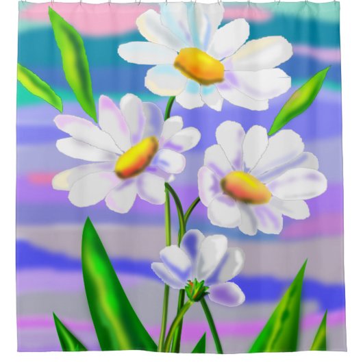 Daisy Blume Duschvorhang (Vorderseite)