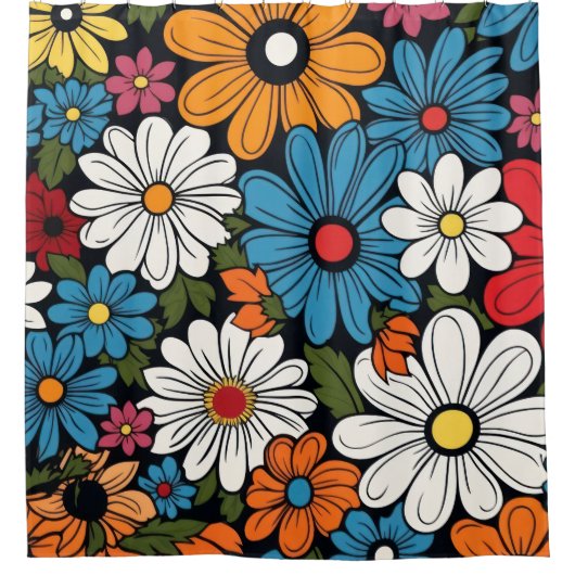 Daisy-Blume Duschvorhang (Vorderseite)