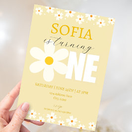 Daisy Blume Einladung zum ersten Geburtstag