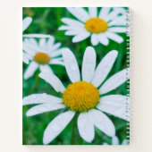 Daisy Blume Elegante Floral Personalisiert Notizblock (Rückseite)