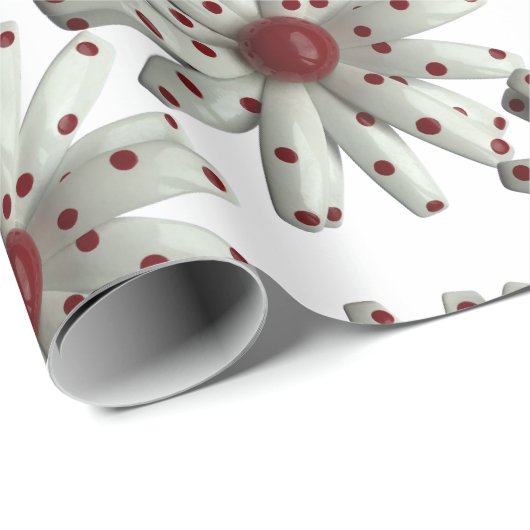 Daisy Blume Fashion Floral Retro Mod 60er Garden Geschenkpapier (Rolleneckpunkt)