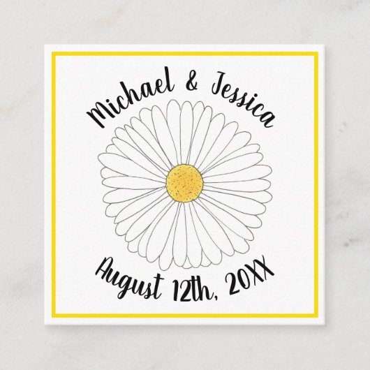 Daisy Blume Floral Daisies Petals Garden Party Begleitkarte (Vorderseite)
