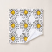 Daisy Blume Floral Daisy Badhandtuch Set (Waschlappen)