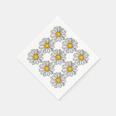 Daisy Blume Floral Daisy Party Serviette (Ecke)