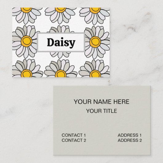 Daisy Blume Floral Daisy Visitenkarte (Vorne/Hinten)