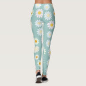 Daisy Blume Floral Pattern Girly Regenbogenpadel Leggings (Rückseite)