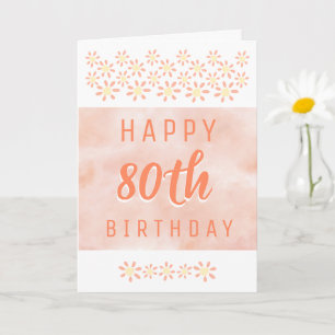 Daisy Blume Floral Watercolor 80. Geburtstag Karte