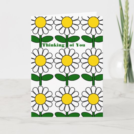 Daisy Blume florales Denken von benutzerdefinierte Karte (Vorderseite)