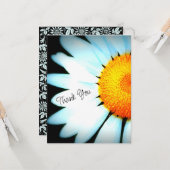 Daisy Blume Foto Danke-Card Karte (Vorderseite/Rückseite Beispiel)
