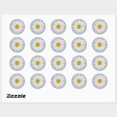 Daisy Blume für Mama Art Customizing Background Runder Aufkleber (Blatt)