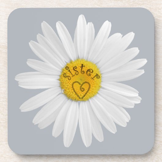 Daisy Blume für Sister Art Customizing Background Getränkeuntersetzer (Vorderseite)
