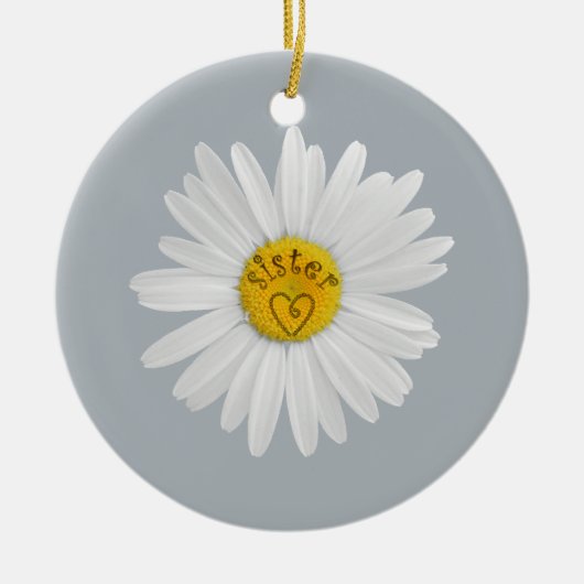 Daisy Blume für Sister Art Customizing Background Keramik Ornament (Vorne)