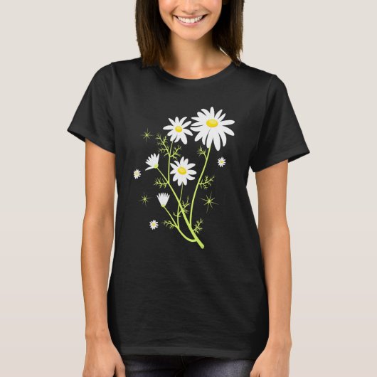 Daisy Blume Gartengarten Pflanze Floral T-Shirt (Vorderseite)