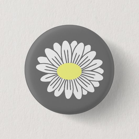 Daisy Blume Gray Button (Vorderseite)
