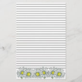 Daisy Blume Gray Stripe Lined Briefpapier (Vorderseite)