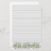 Daisy Blume Gray Stripe Lined Briefpapier (Vorne/Hinten)