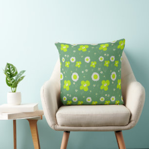 Daisy Blume Green Gray Kissen