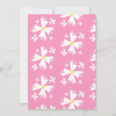 Daisy Blume Groovy Babydusche Rosa Orange Einladung (Rückseite)