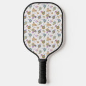 Daisy Blume Handgezeichnet Red Polka Dot Design Pickleball Schläger (Rückseite)