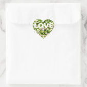 Daisy Blume Herz-Aufkleber (Tasche)