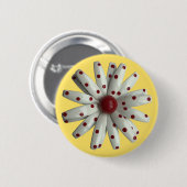 Daisy Blume - Hochzeit des Blumenfrühlings Sommerg Button (Vorne & Hinten)