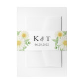 Daisy Blume Hochzeit Einladung Bauchband Einladungsbanderole (Vorderseite Beispiel)