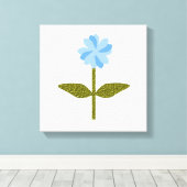 Daisy Blume Hübsch Blue Canvas Print Leinwanddruck (Insitu (Holzboden))