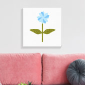 Daisy Blume Hübsch Blue Canvas Print Leinwanddruck (Insitu (Wohnzimmer))