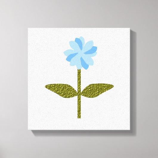 Daisy Blume Hübsch Blue Canvas Print Leinwanddruck (Vorderseite)